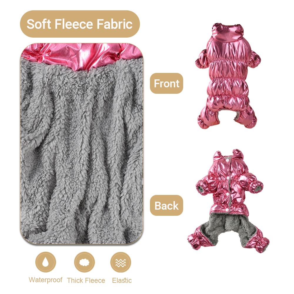 Winter Thicken Dog Clothes Jumpsuit Waterproof Overalls For Small Medium Dogs Warm Fleece Elastic Puppy Jacket Coat Pug Costume