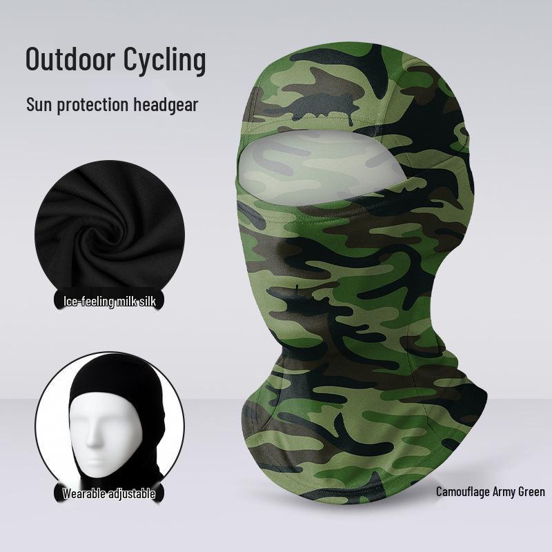 Quick-Dry Multifunctional Summer Cycling Face Mask: Breathable, Sun-Protective, Ice Silk Balaclava & Headband