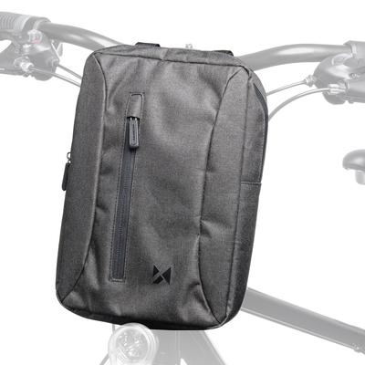 Bicycle Bag for Tablet, Handlebar Mount, with Shoulder Strap, Gray