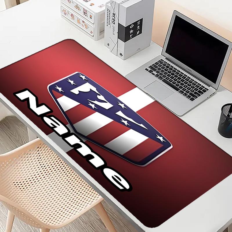 Custom Name Personalized football team Pattern Mousepad, Laptop PC Desk Mat, Decorative Desk Mat for Home Keyboard Pad Gift