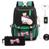 3-teiliges Schulrucksack-Set für Schüler Große Kapazität Oxford-Stoff Schultasche mit Schultergurt und Federmäppchen