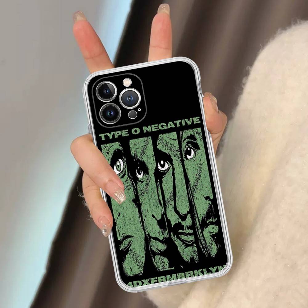 Rock Band T-Type O Negative Music For IPhone 17 16 15 14 13 12 Mini 11 Pro Max Transparent Case