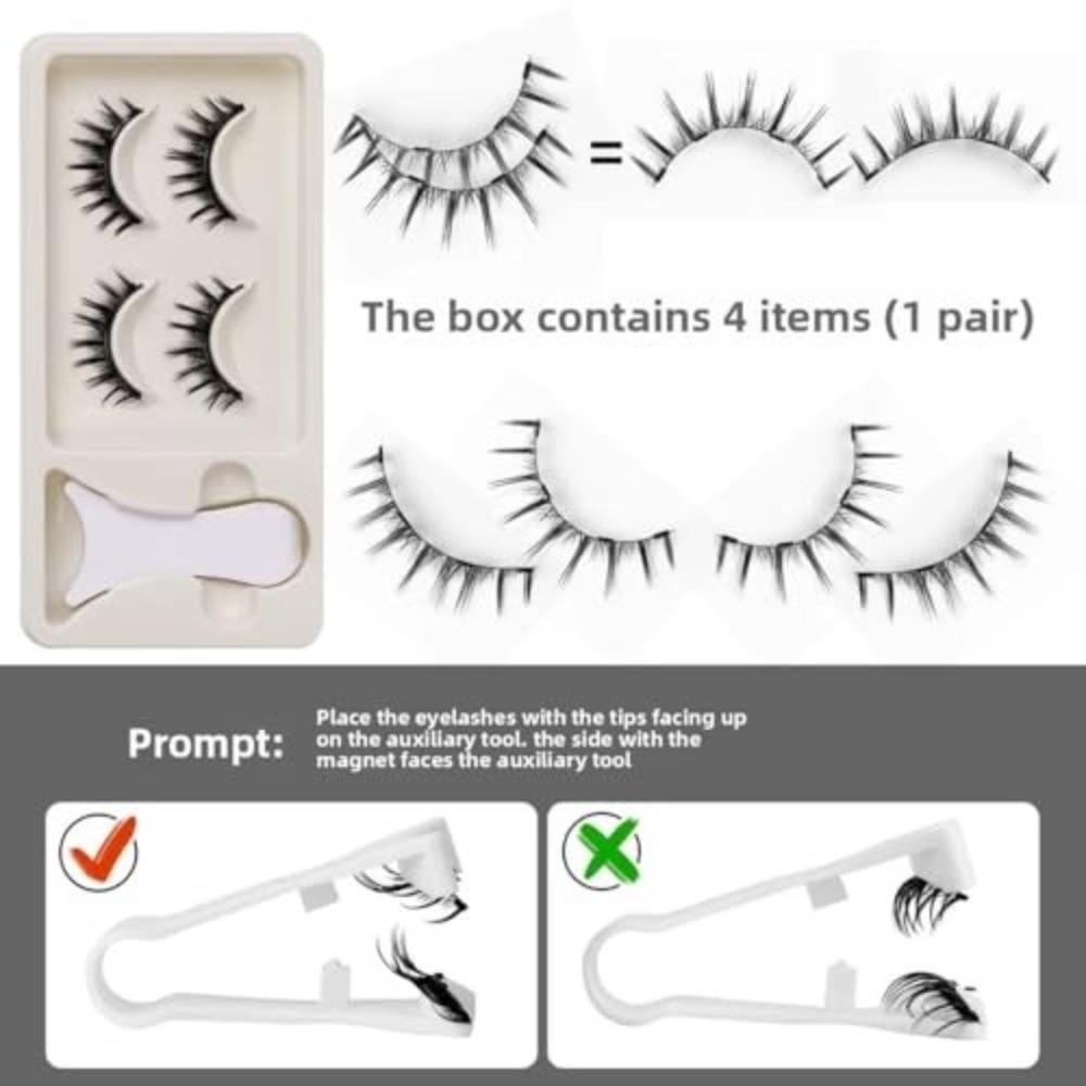 With Applicator Magnetic Eyelashes Natural Look False Eyelashes Hot Fake Lashes  Daily Wear