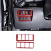 Red Carbon Fiber Driver Integrated Switch Trim Sticker For Nissan Titan 16-23