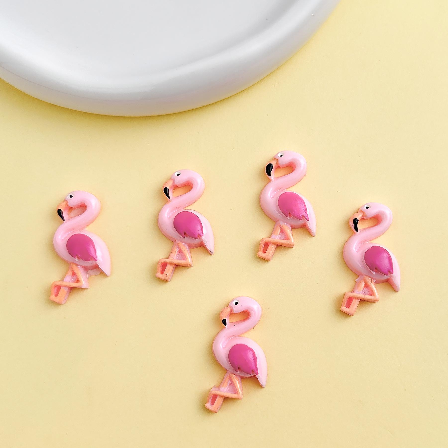 

Розовый Лебедь Фламинго Смола Животное Украшение для Чехла Телефона и Материал для DIY Ювелирных Изделий светло-розовый