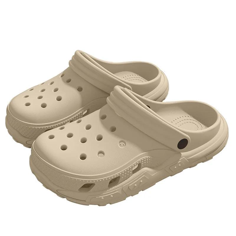 Syflyno Anti Slip Breathable Men's Sandals, Women's Slippers, Men's EVA Soft Thick Soled Couple Slippers Unisex Plus Size 30-45