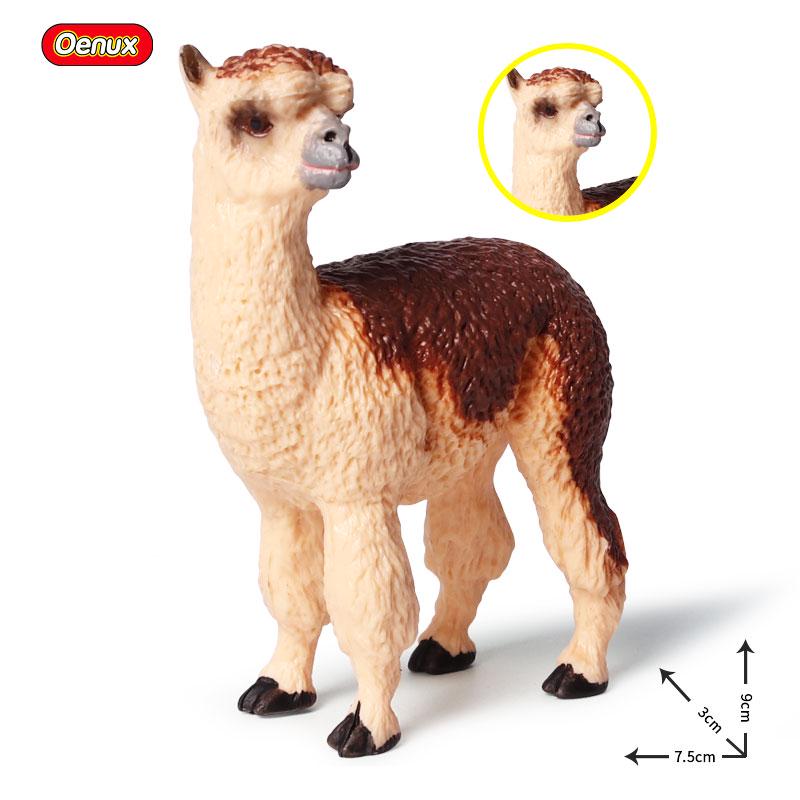 Oenux Simulation Wild Animals Toy Desert Camel Donkey Alpaca Antelope Elk Deer Model Action Figures PVC Decoration Kids Gift