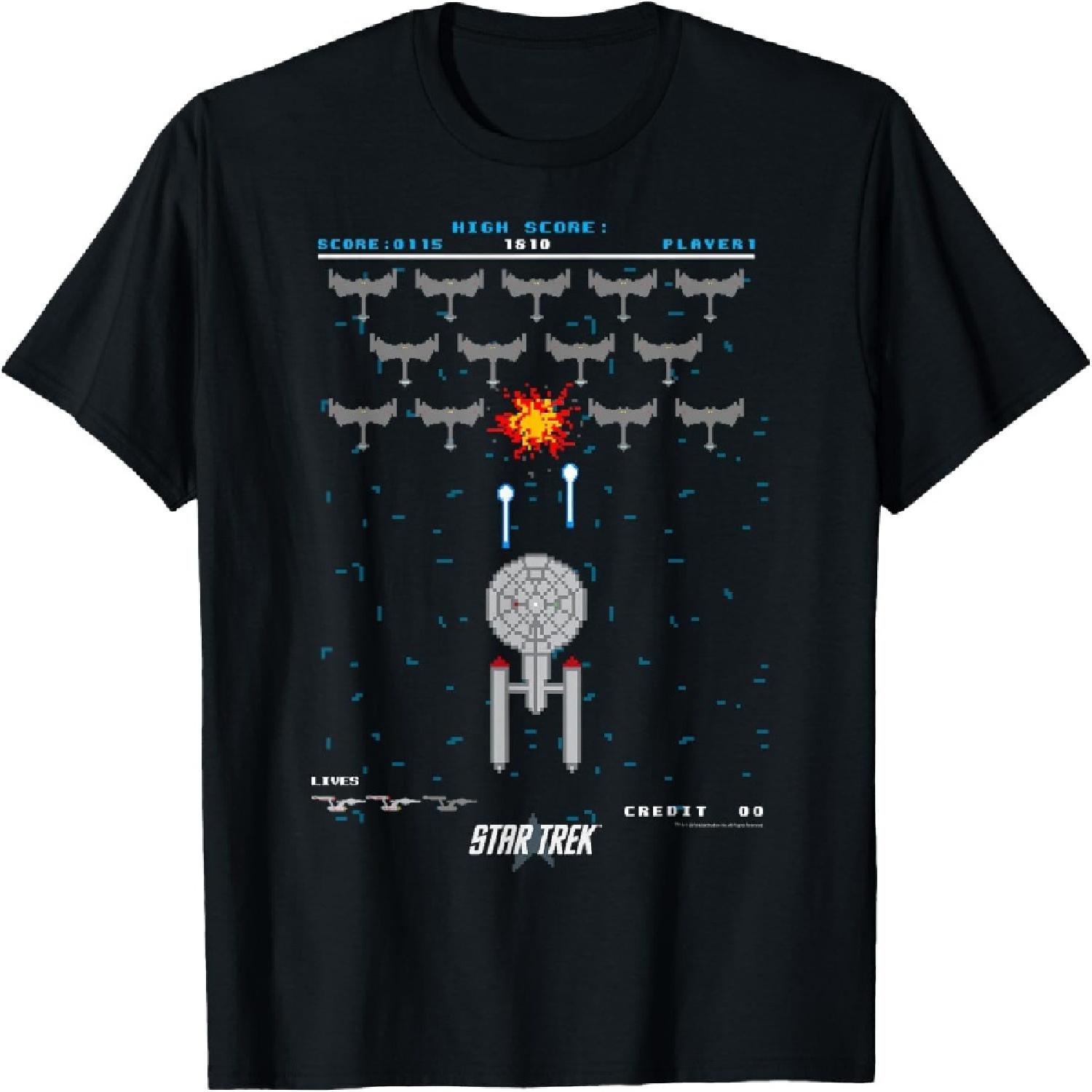 Star Trek_ The Original Series Pixel Space Battle T-Shirt XXXXXL разноцветный
