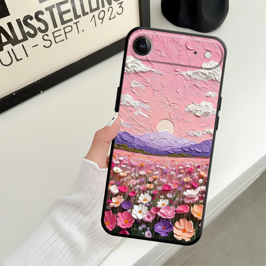 Case for Apple iPhone 17 Pro Max 13 15 Pro 7 8 16 XR XS MAX 11 Air 12 14 Funda Phone Cover Creative Oil Painting Scenery