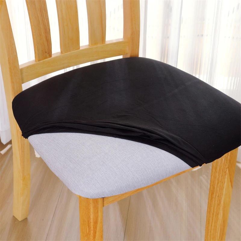

Эластичный квадратный чехол на сиденье стула с эластичным дном, чехол на стул для кухни, отеля, банкета, столовой, домашний декор