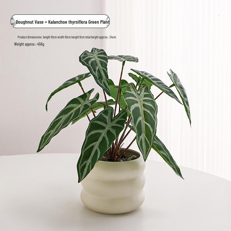 Yapay Çiçek Aranjmanları İçin Zarif Seramik Vazo - Oturma Odası veya Yemek Masası Dekorasyonu İçin Mükemmel