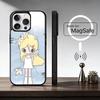 Angel Bunny Girl Phone Case For iPhone17,16,15,14,13,12,11 Plus,Pro Max Magnetic For Magsafe Wireless Charging