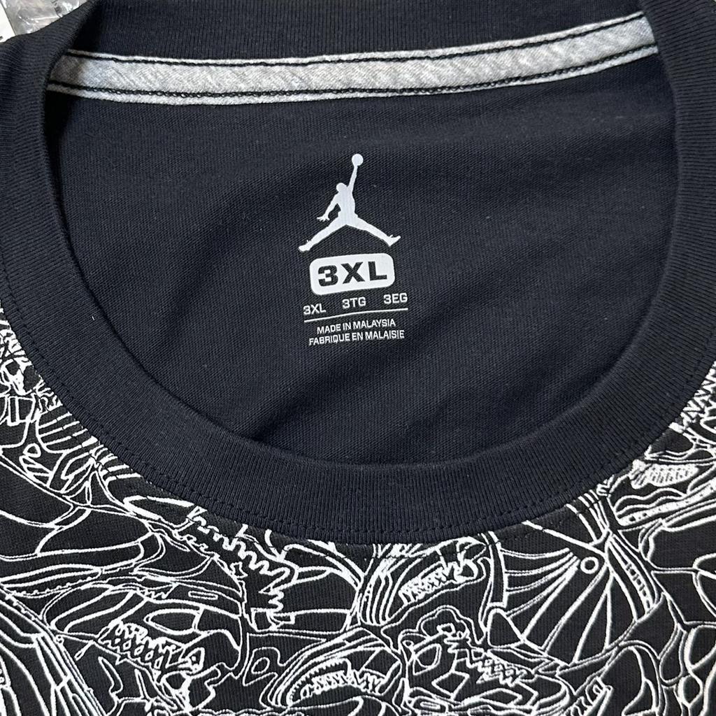 Jordan Laser Gradient Graphic Sports T-Shirt Men Tops Black 677939-010