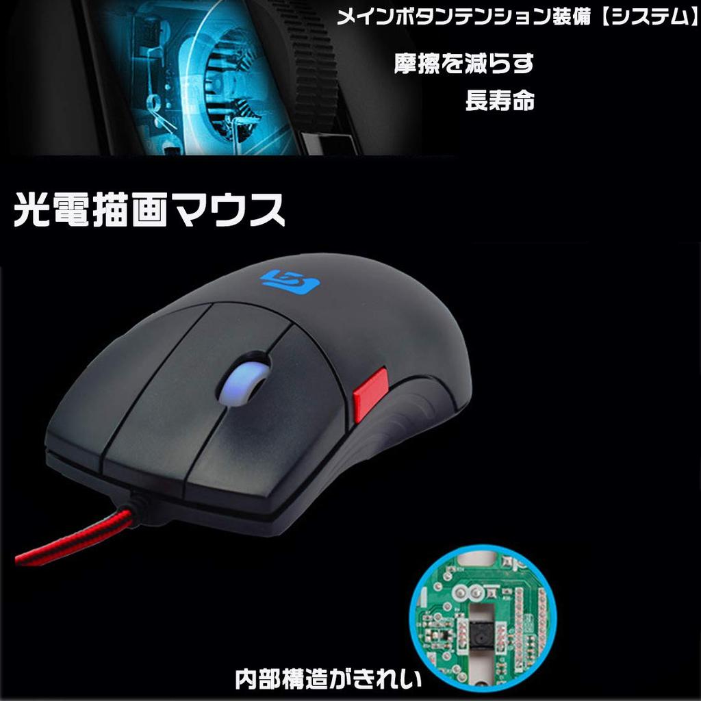 Topsky 5-Button Wired Mouse with 4 DPI Modes, 1200-3200 DPI, High Precision, Adjustable Buttons, Independent Scroll Button, Custom Macro Definition,