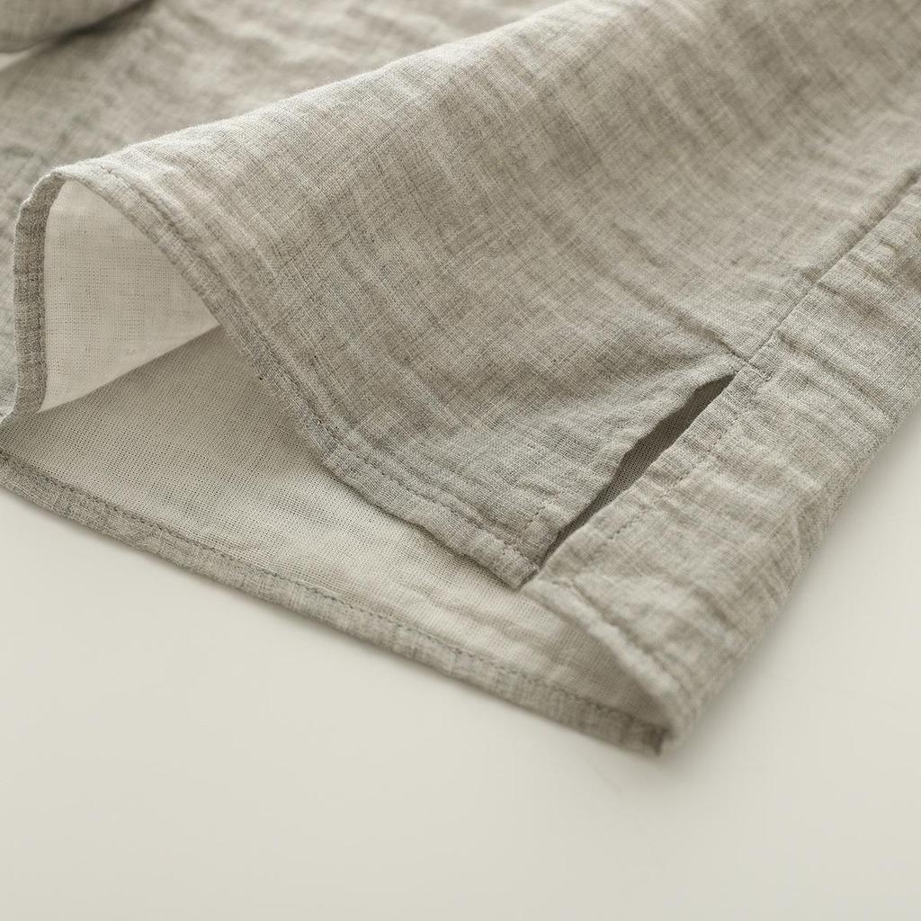 Japanese Minimalist Yuanbao Collar Double Layer Cotton Gauze Sleeveless Women's Shirt