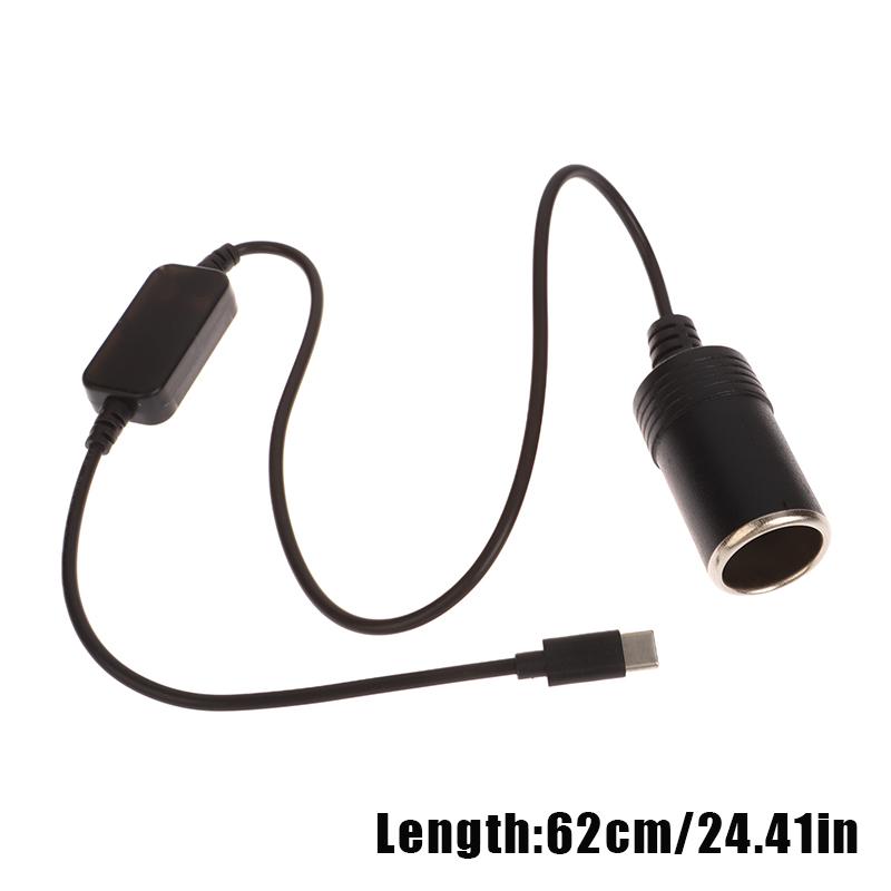

USB-C Type-C To DC 12V Car Cigarette Lighter Socket Female Converter Adapter Cord For Car Cigarette Lighters Vacuum Cleaner