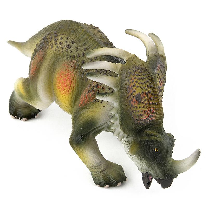 English Details Dinosaur Model Toys Morinda Spiny Shield Ceratops Solid Plastic Ornament