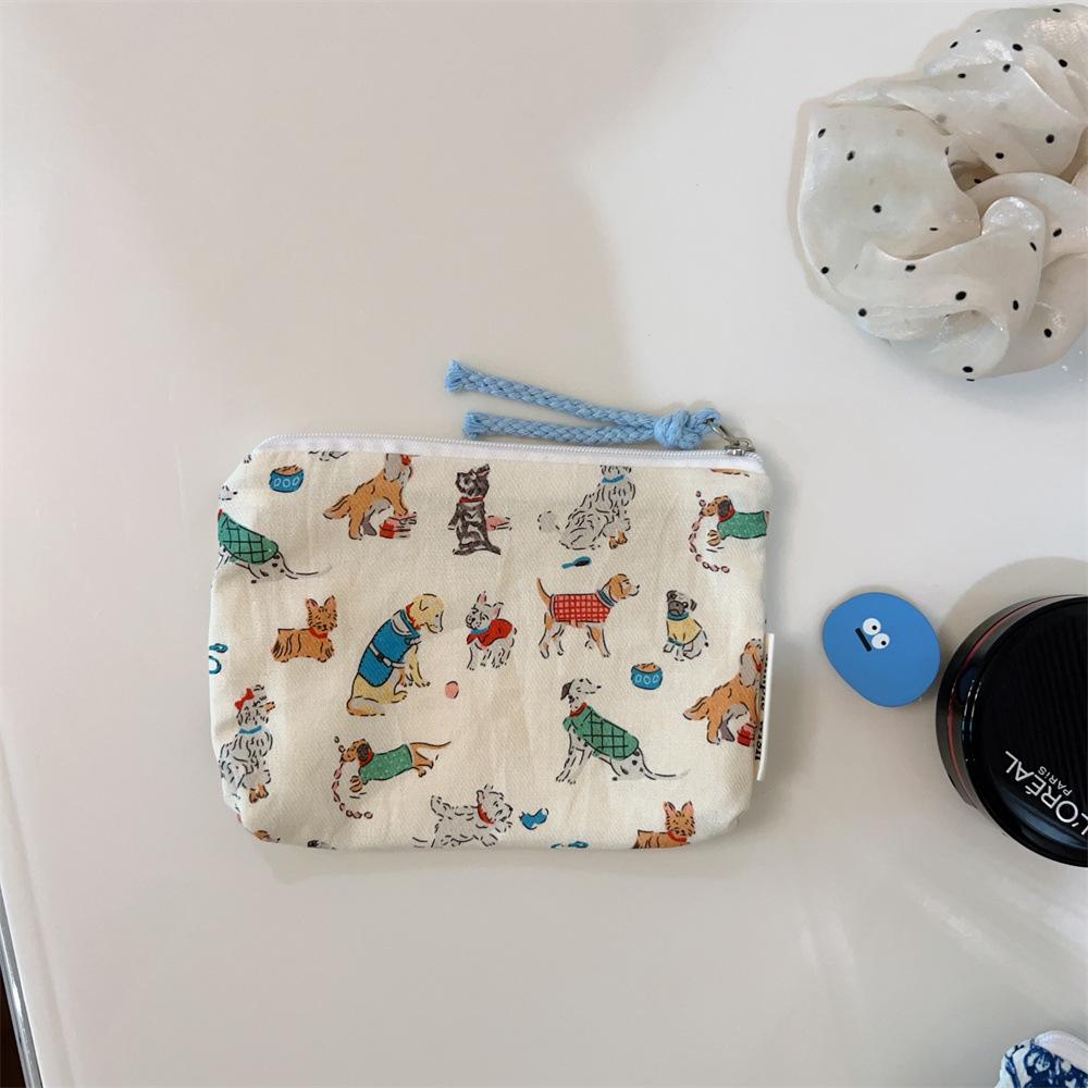 Cotton Change Bag Floral Mini Cotton Bag Card Bag Air Cushion Lipstick Storage Bag Convenient