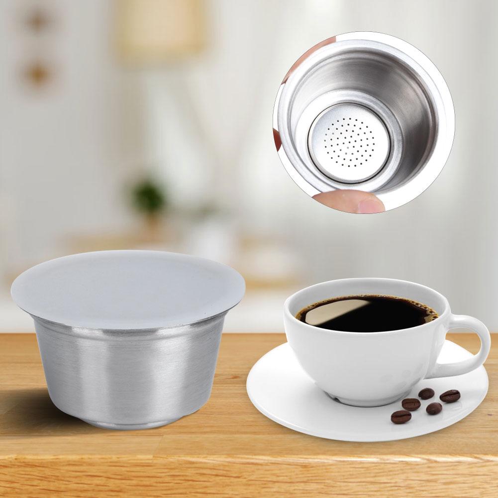 Stainless Steel Reusable Refillable Coffee Capsule Cup Fit for Dolce Gusto Coffee MakerWhite