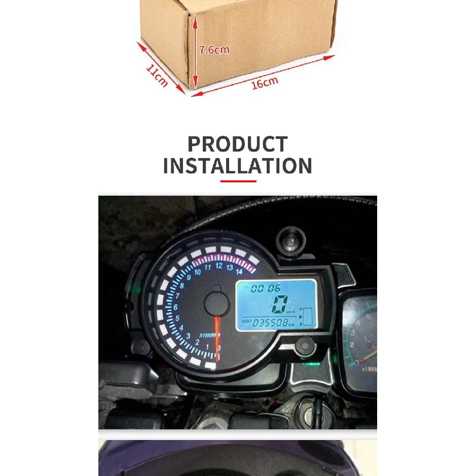 New KTM Pulsar LCD Digital Odometer Speedometer Instrument Universal For Motorcycle Colors Speed Gauge Meter Sensor Set