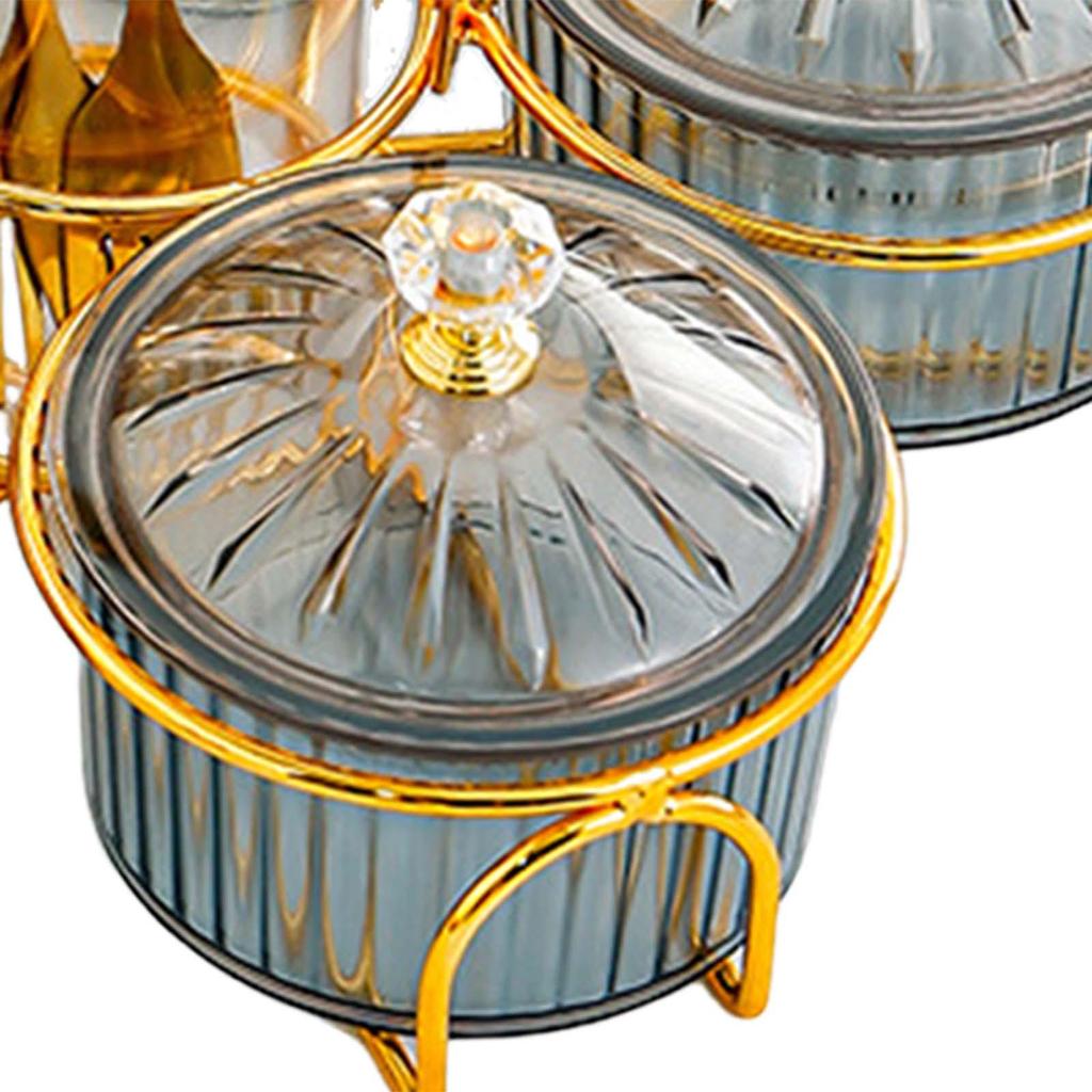 Divided Dried Fruit Snack Serving Plate Nuts Tray Divided Serving Tray with Lids