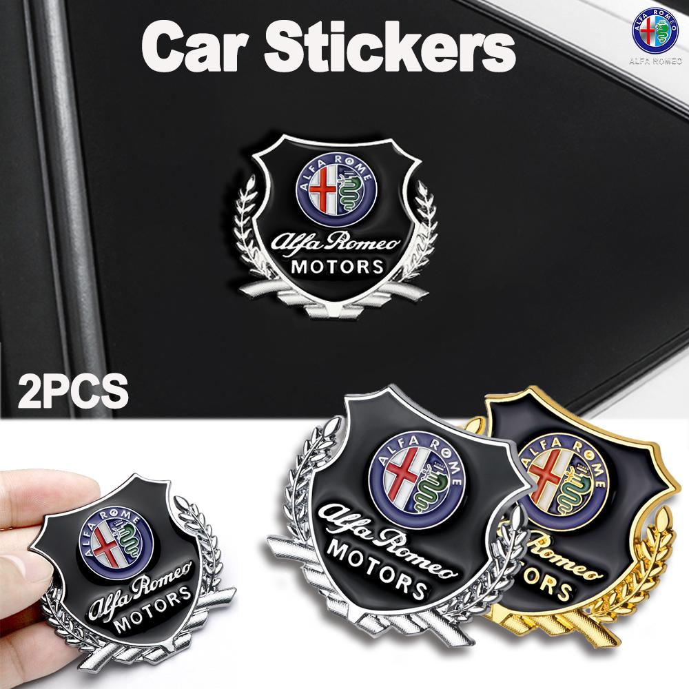 For Alfa Romeo 2026 Hot Sticker 1PC Gold/Sliver Car 3D Metal Emblem Modeling Body Window Decor Sticker Auto Accessories For Alfa