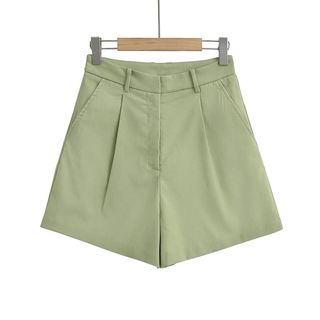 ZARZ Women's European & American Style Linen Vest and Casual Shorts Set