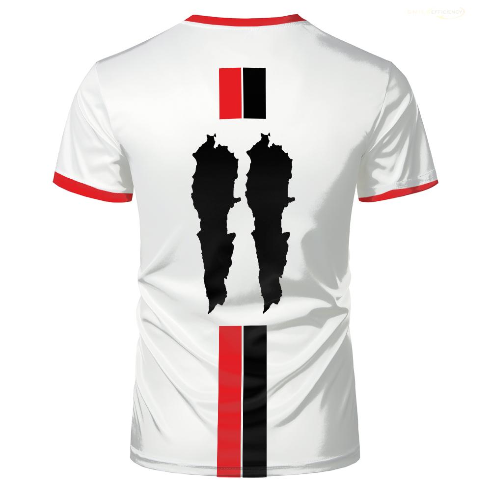 Libanon Fußballtrikots T-Shirts für Erwachsene Digitaldruck Sport Fußballuniformen Libanesische Flagge Kleidung