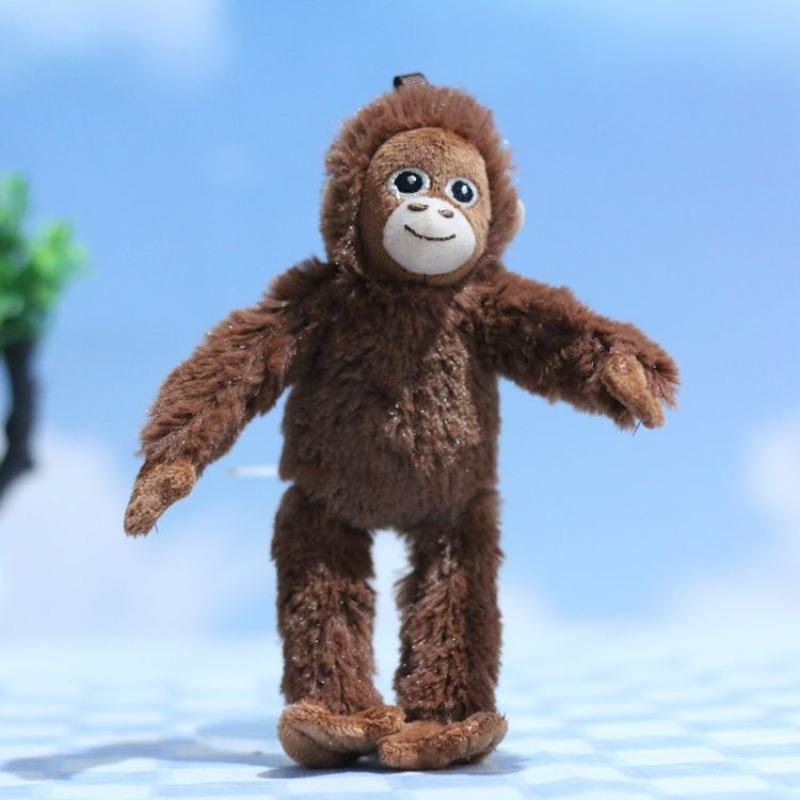 Cute Little Monkey Plush Toy Pendant Long Arm Gorilla Cloth Doll Single Shoulder Backpack Hanging Decoration, Keychain