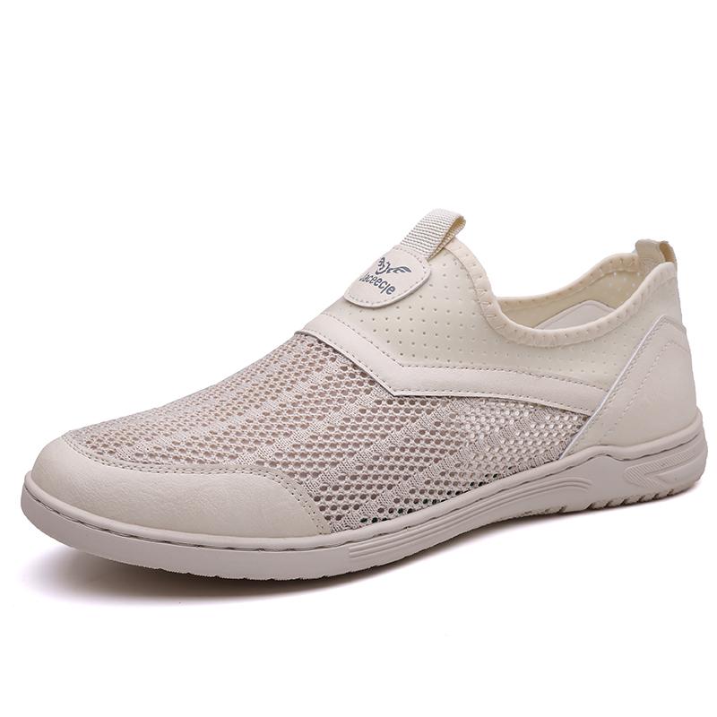 Breathable Mens Sneakers Fabric Mesh Casual Shoes New Arrival Man Summer Shoes Lightweight Male Loafers Simple Treking Footwear
