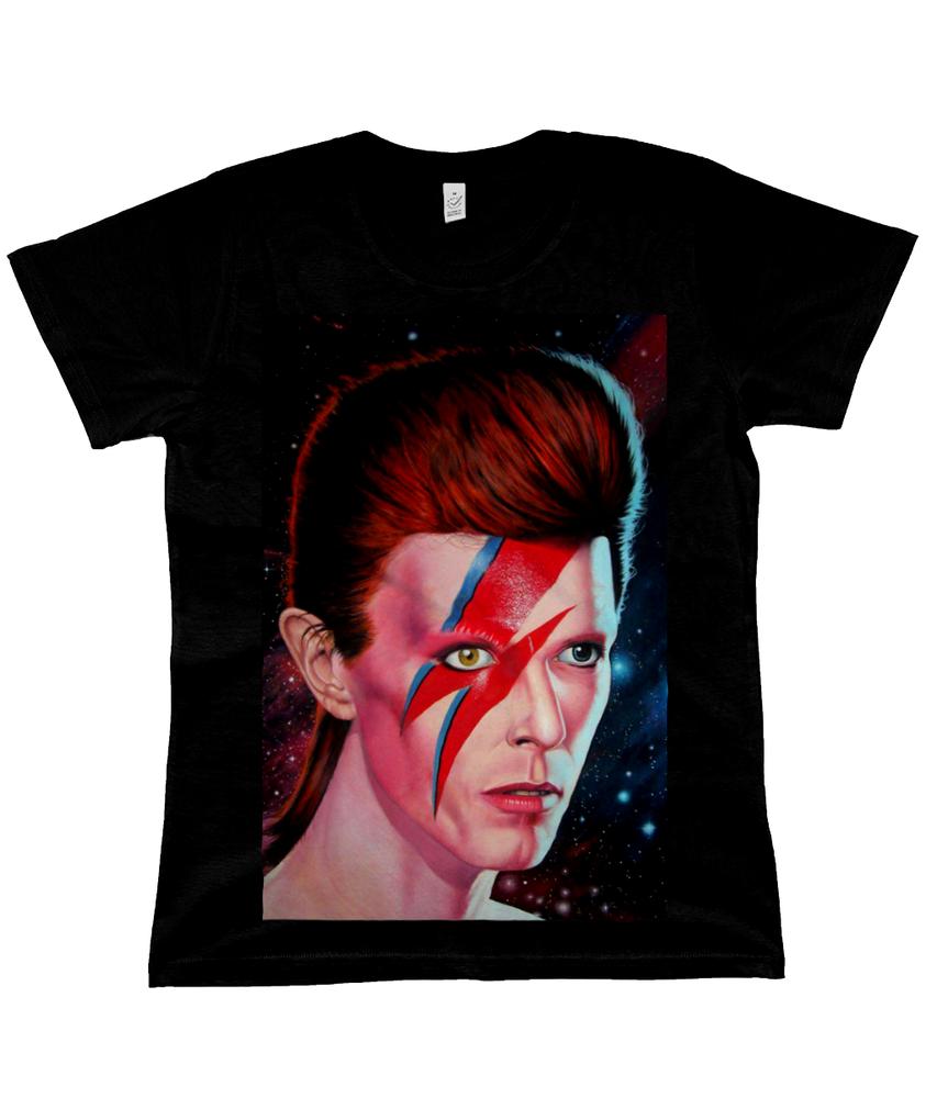 DAVID BOWIE 1983 Painting Alladin Sane Womens Organic Shirt XXXL