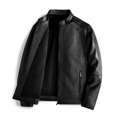Plush Leather Jacket for Men, Loose and Trendy American Style Cycling Motorcycle Casual PU Leather
