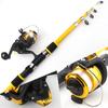 FTK 1.8m Fishing Pole Set Full Kits With Telescopic Fishing Rod And Spinning Reel Baits Hooks Travel Pole Set