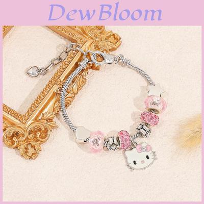 Hello Kitty Cartoon Charm Bracelet With Zinc Alloy Beads For Gifts And Accessories