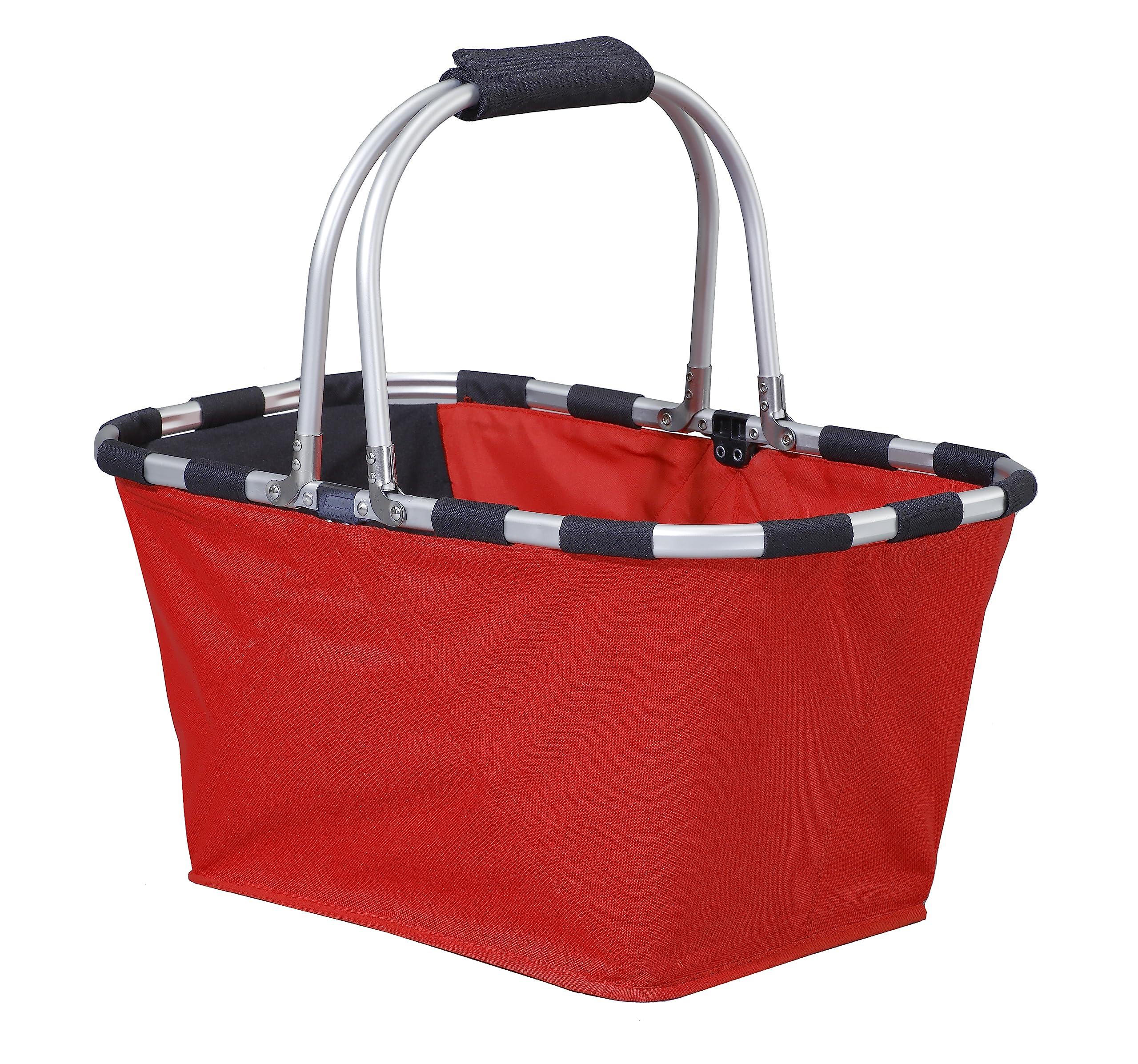 

onway New Basket/Red OW-2831NW-RED, Portable Folding Basket for Outdoor Camping