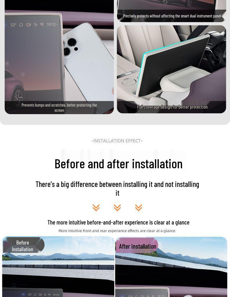 Silicone Bezel Cover for Xiaomi YU7 Screen Protector & Car Interior Accessories
