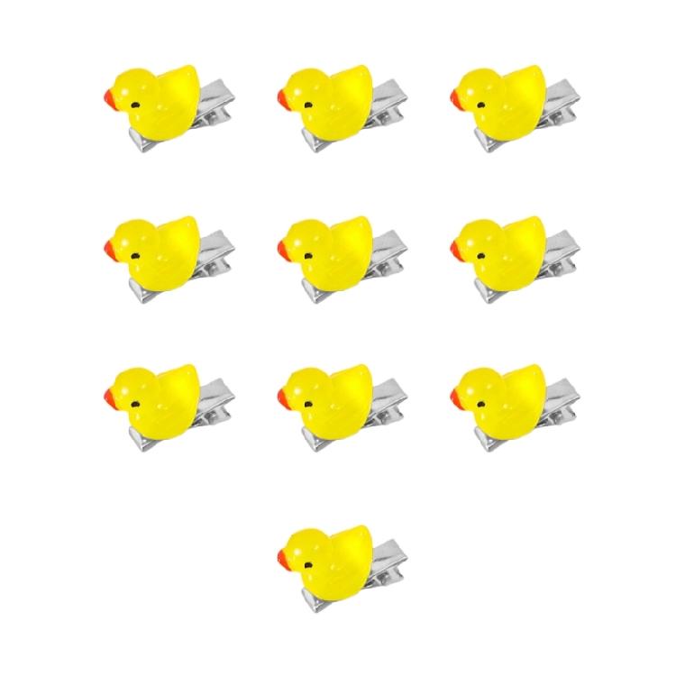 10PCS Duckling Hair Clip Colorful Hairpins Safe Resin Hairpin Cartoon Headwear Kids Girls Party School Hair Ornaments