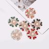 Elegant Crystal Pearls Flower Brooch For Women Vintage Rhinestones Scarf Pin Multi Purpose Jewelry Gift