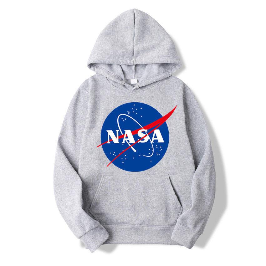 Trendy Nasa Hoodie Pullover Tops Unisex Hip-hop Skateboard Sweatshirts For All