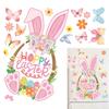 2026 Easter Window Stickers Double-Sided Static Spring Bunny Decal Rabbit Basket Spring Festival Electrostatic Stickers