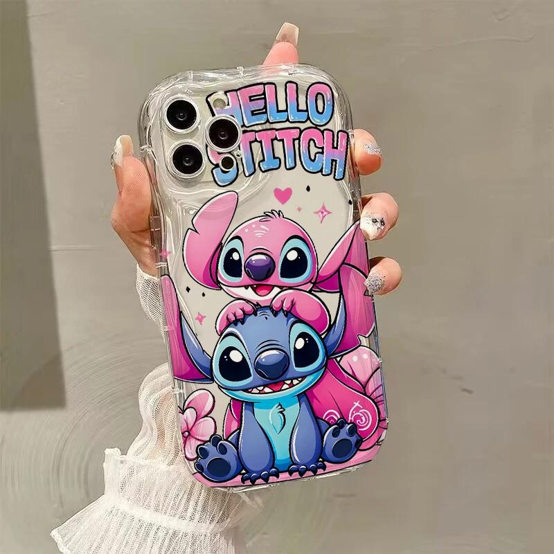 Funda de Teléfono Stitch Ángel Bebé Para Samsung Galaxy S25 S24 S23 S22 FE Plus Ultra A15 A16 A25 A55 A35 A54 A14 A34 A07 A17 Funda Suave
