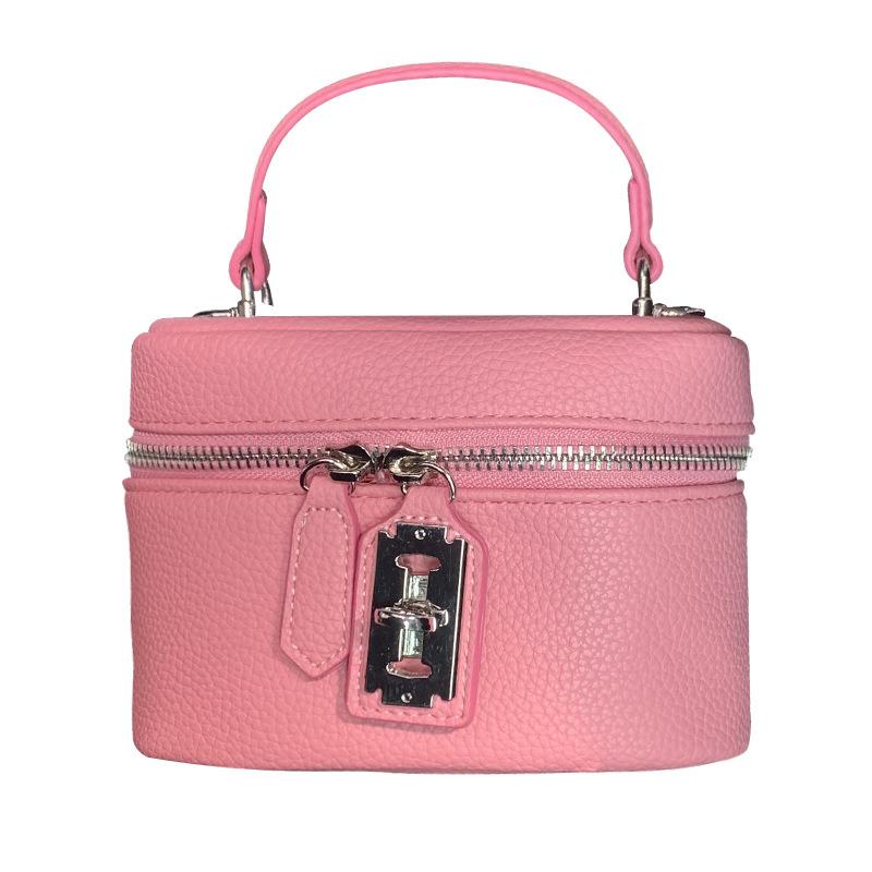 Damen Sommer Macaron Ovale Handtasche: Modische Schulter- & Umhängetasche mit Lychee-Muster
