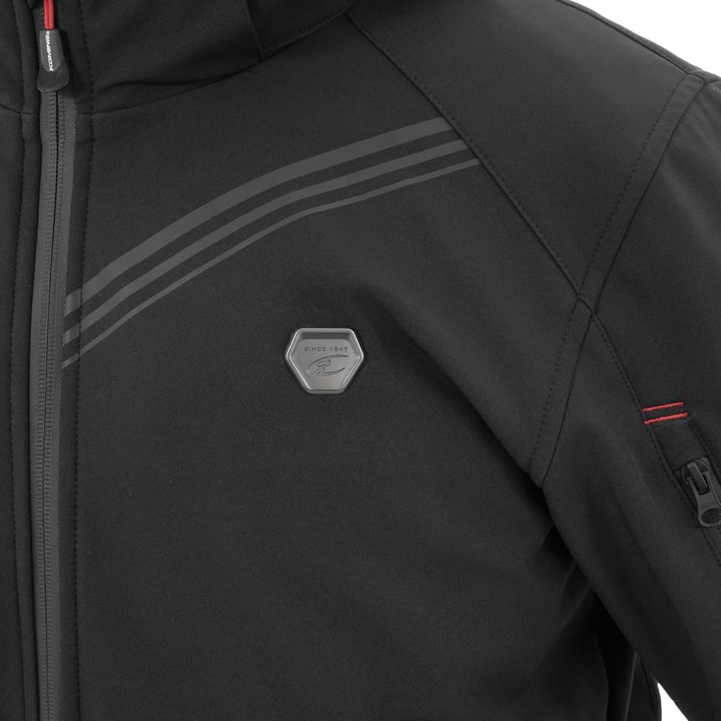 Komine (KOMINE) 2025 Model Motorcycle Enigma G2 Softshell Parka (07-5795 JK-5795) Black, Size 2XL