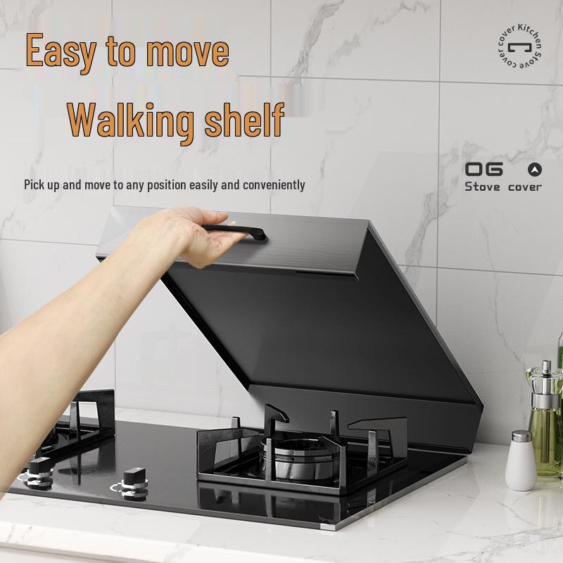Gas Stove Shield & Countertop Organizer with Pot Base Stand & Induction Cooker Baffle