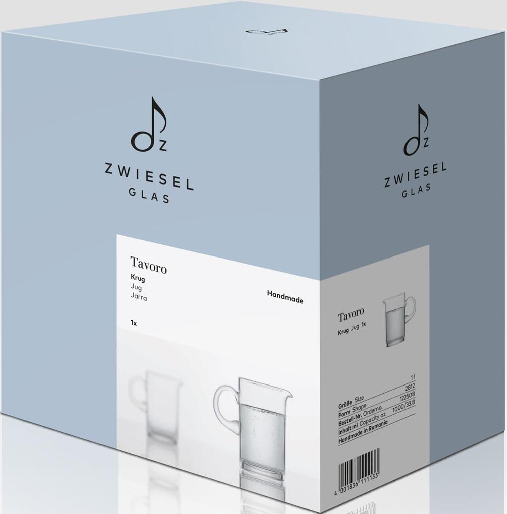 ZWIESEL GLAS Jug Tavolo for Mineral Water and Soft 1 S122508 (Paris) Water, Drinks, 1000ml, Piece, Machine-made,