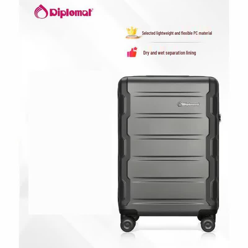Чемодан Diplomat TC-26082 на колесиках, жесткий, для ручной клади