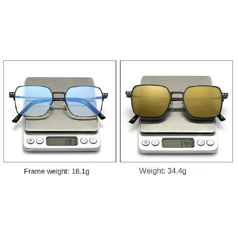 Anti Blue Light Blocking Square Frame 3 in 1 Magnetic set Myopic Polarized Myopia Sunglasses Prescription Optical Glasses
