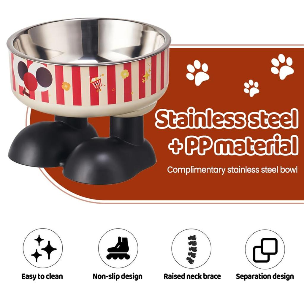 Elevated Bowl,Removable Raised Pet Feeder With Stand & Stainless Steel Bowl For And Small Dog