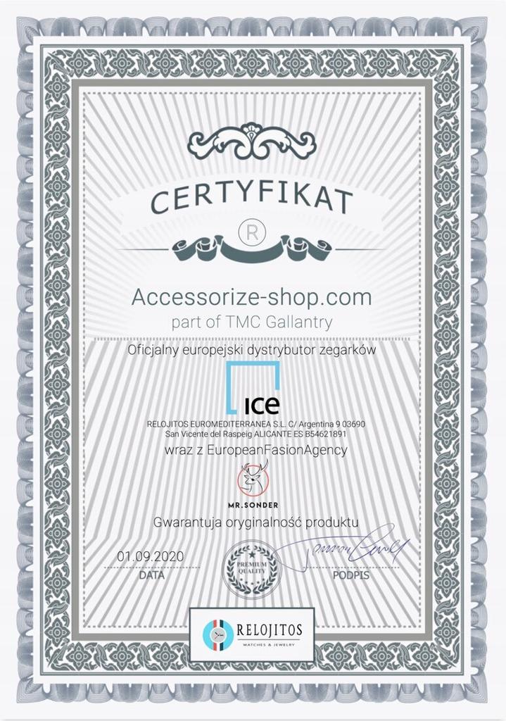 Uhr ICE 021620. Quarz, Farbe Gold. Unisex.