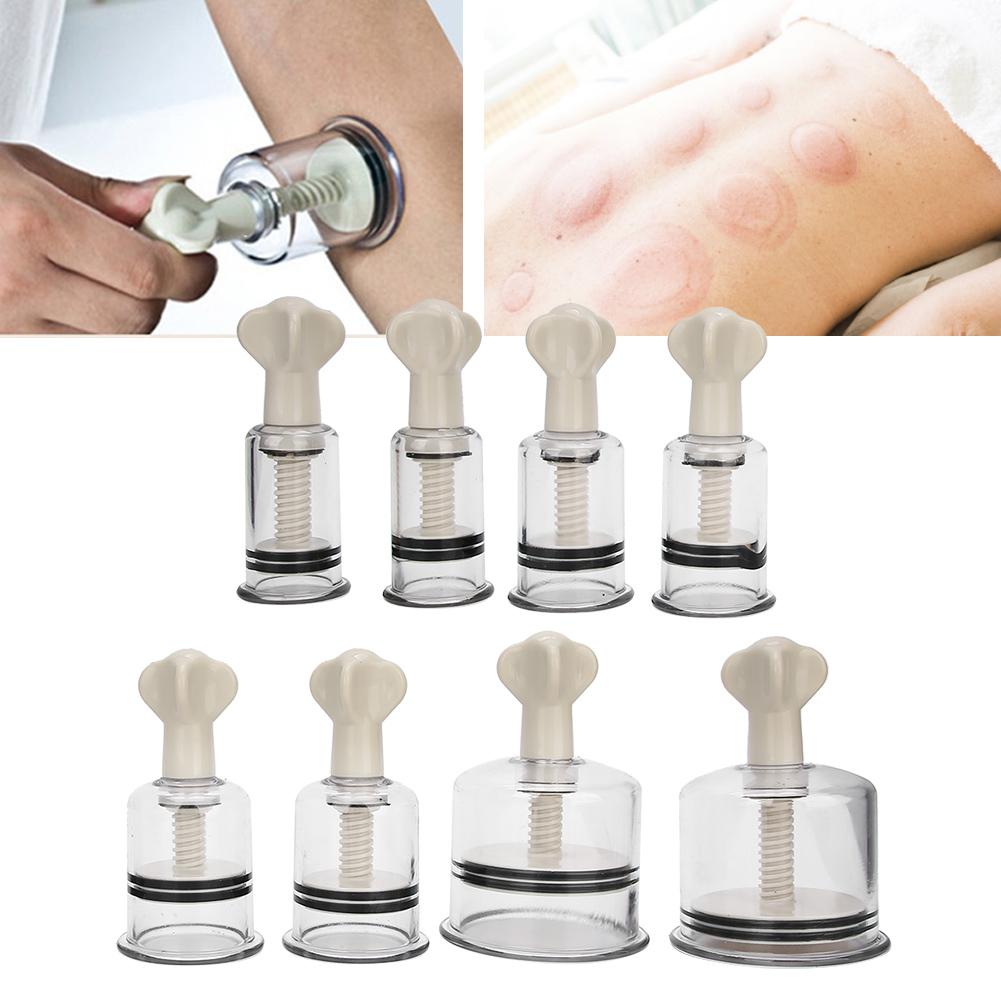 8 pièces Torsion Manuelle Rotationnelle Acupunture Ventouses sous Vide Set Massage Ventouse Tasse